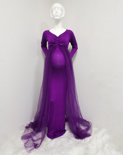 Mazuļu duša, gara tilla kleita ar slīpu kaklu grūtnieču fotografēšanas rekvizīti Tills Maxi kleita grūtniecei gara kleita