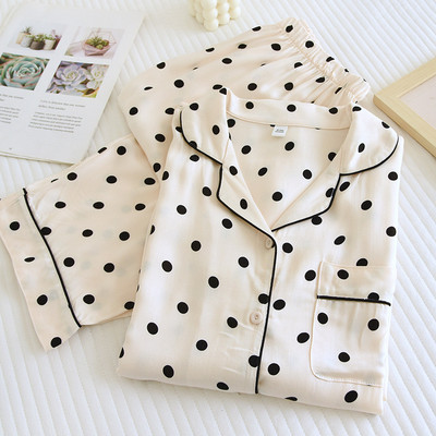 Proljeće/ljeto 2023. Nova ženska pidžama Gongsatin Pamuk Ženska pidžama Svila Viskozna vlakna Svila Glatka Vrhunska kućna dvodijelna