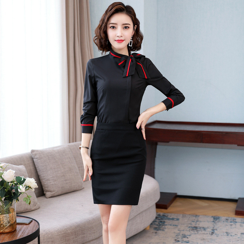 IZICFLY jauns stils, vasaras rudens mode, svinīgs sieviešu krekls, sieviešu topi, tievi, eleganti biroja stendi, bante, sarkana blūze, darba apģērbs