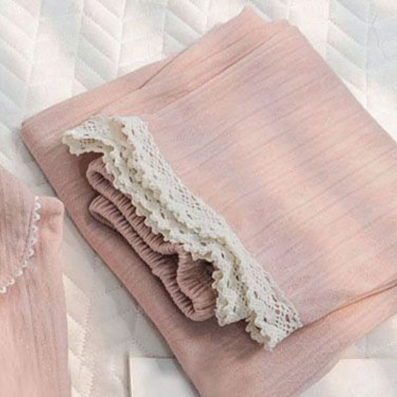 Seturi de pijamale roz femei din dantelă dulce școlărițe îmbrăcăminte de noapte în stil coreean toamnă simplu confortabil acasă îmbrăcăminte de noapte pentru tineret