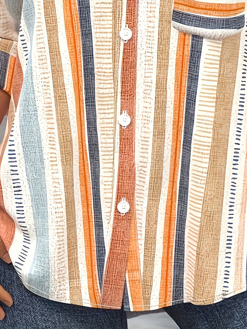 Liela izmēra ikdienas blūze, sieviešu plussvītras krekls ar pogām uz augšu ar garām piedurknēm ar nolaižamu apkakli