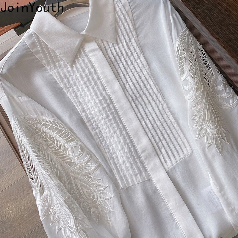 Fashion Blusas Mujer De Moda 2023. Chic bluza s izdubljenim lanternastim rukavima Vintage košulje Široke, elegantne korejske bluze Topovi Femme