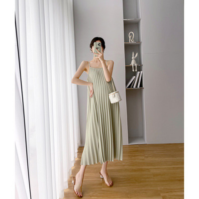 2024. gada vasaras korejiešu modes kleita grūtniecēm, raibs, ielocīts, liela izmēra brīvs apģērbs grūtniecēm, liela izmēra grūtniecēm