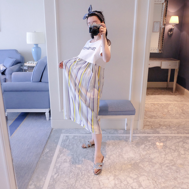 Māsu kleita Brīva pavasara vasaras Grūtnieču drēbes Īsās piedurkņu kleitas Apburošas grūtniecēm Eleganta grūtniecība