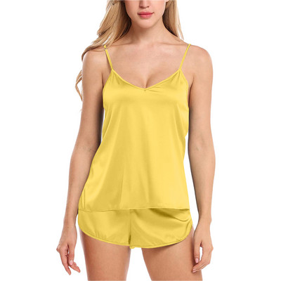 Sieviešu guļamveļa Seksīgi pidžamu komplekti Naktsveļa Topi bez piedurknēm+šorti 2 Daļu komplekti Pidžamu komplekti Sieviešu Pidžamu mājas apģērbi