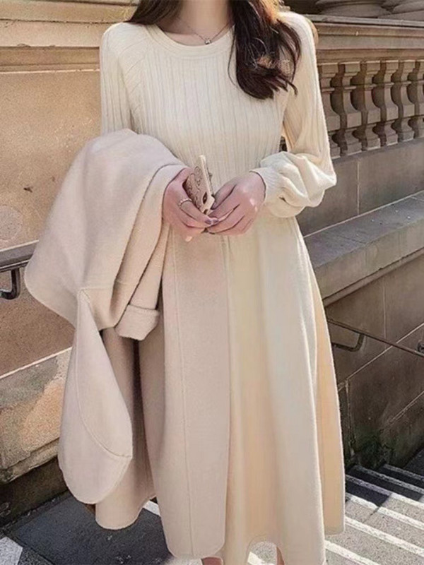 Jesen Zima Korejska modna trudnička haljina Elegantni vestidos Uska odjeća A kroja za trudnice Haljina za foto snimanje u trudnoći