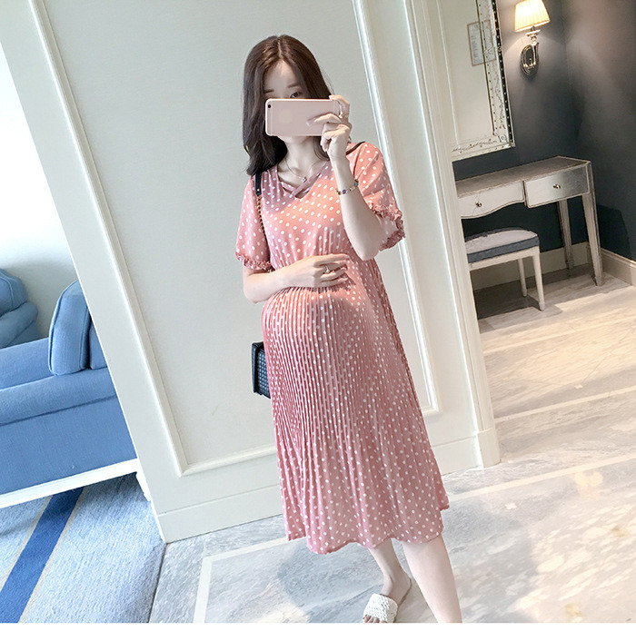 Vasaras Grūtniecības Kleita Mode Sieviešu Apģērbs 2018 Grūtnieču apģērbs Apģērbs Kleitas Šifons Liela izmēra Grūtnieču apģērbs BC1460