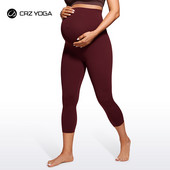 CRZ YOGA Womens Butterluxe Raseduse Kaprise säärised 21" – Crop Pants over the Belly Treening Active Yoga Rasedus Pehme