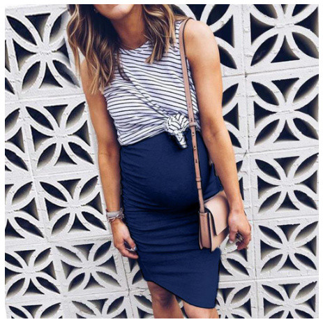 Grūtnieču kleitas Sieviešu viltota divdaļīga grūtniecības kleita Vasaras svītraina, seksīga raibs, ikdienišķa barošana ar krūti