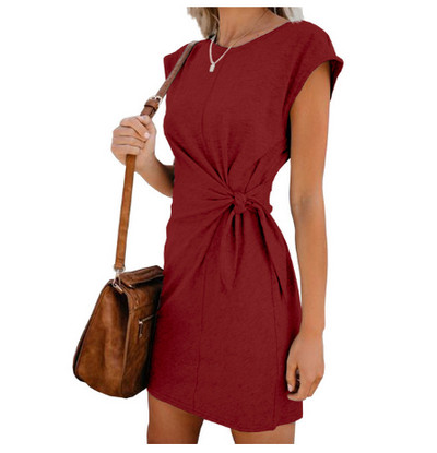 2020. Popularna haljina za trudnice čiste boje koja se veže u struku, mekana i udobna haljina za trudnice Vestidos Gestante od pamuka