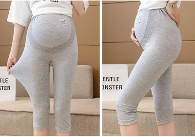 Suvine Rasedus Belly Capris reguleeritava vöökohaga rasedate empireeritud puuvillased püksid põlvedeni kitsad rasedad püksid