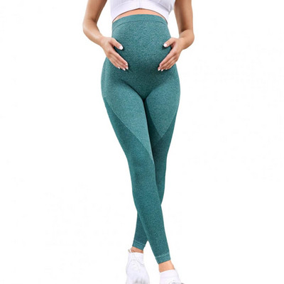 Rasedate joogapüksid kõrge vöökohaga rasedusretuusid kõhutoega kõhnale kootud kehale rasedatele mugavaks