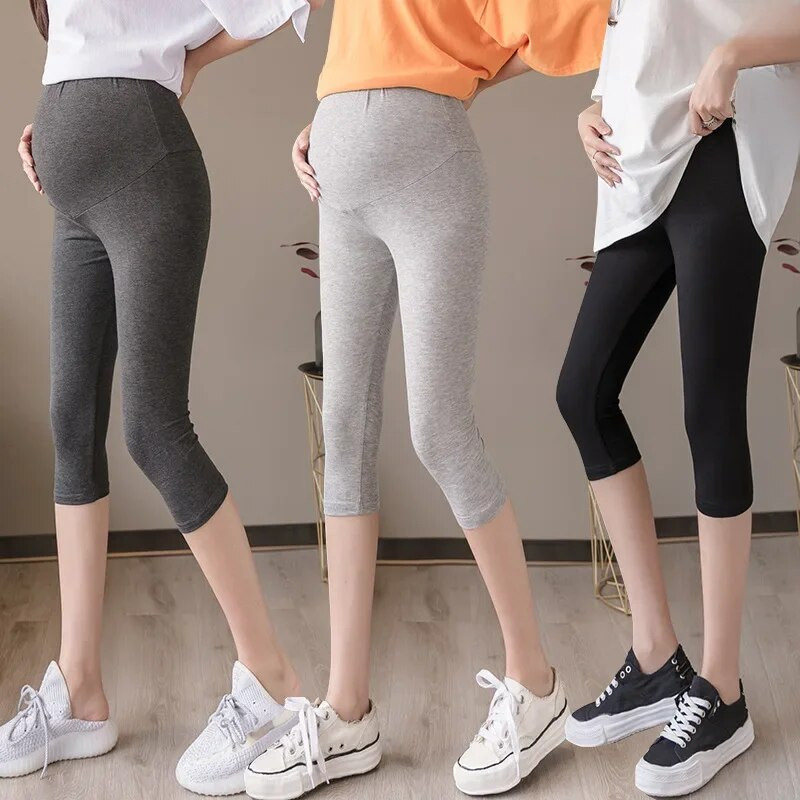 Puhasvärvilised rasedapüksid, suvised seitsmepunktilised püksid, naiste sisemine kandmine ühevärvilised väikesed jalapüksid, suvine rasedus