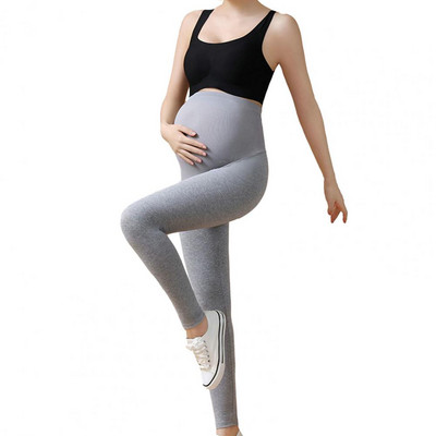 Tajice za trudnice Uska odjeća za trudnice Visoki struk Pletene tajice za trudnice Podrška za trbuh Pletene tajice Hlače za oblikovanje tijela