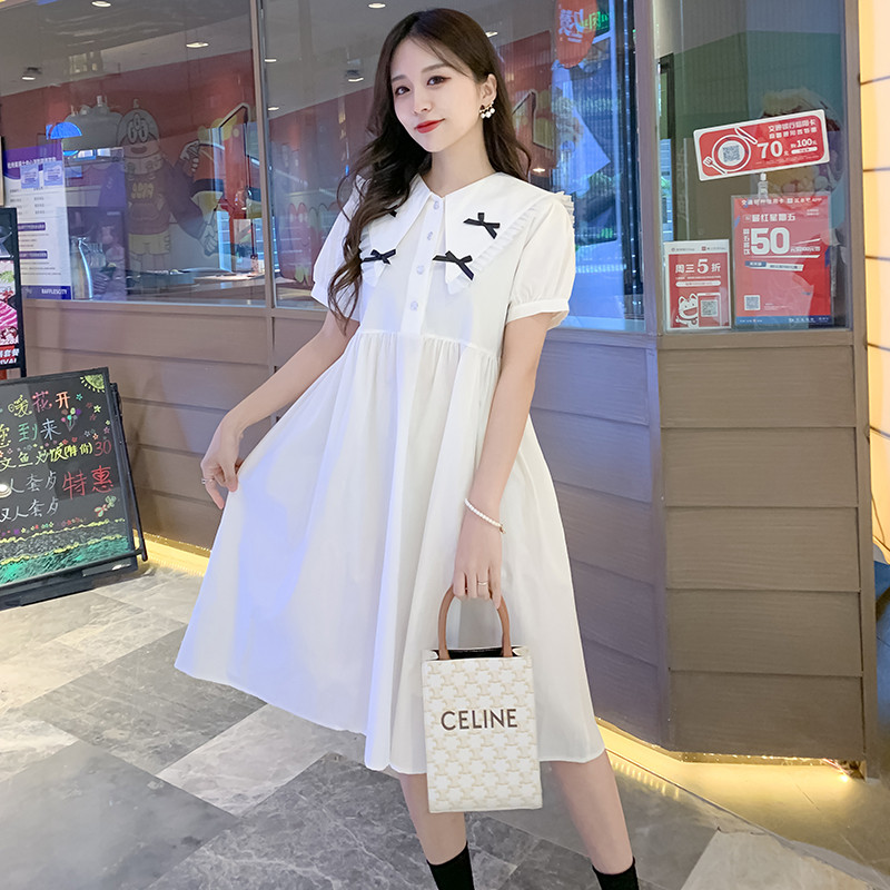 Rochie de vară de maternitate pentru alăptare, cu mâneci scurte, guler răsturnat, femeie însărcinată, rochie care alăptează, cu nasturi, lactație postpartum