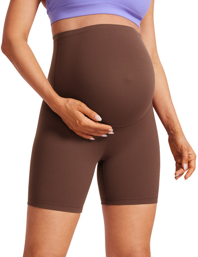 Naiste 6-tollised Butterluxe rasedad lühikesed püksid üle kõhu – võipehmed, ülikõrge vöökohaga treeningud Aktiivne riietus Jooga Raseduspüksid Sport