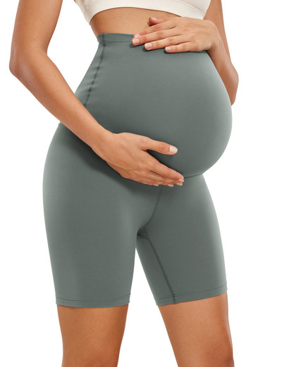 Naiste 6-tollised Butterluxe rasedad lühikesed püksid üle kõhu – võipehmed, ülikõrge vöökohaga treeningud Aktiivne riietus Jooga Raseduspüksid Sport