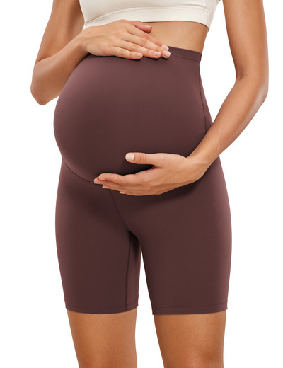 Naiste 6-tollised Butterluxe rasedad lühikesed püksid üle kõhu – võipehmed, ülikõrge vöökohaga treeningud Aktiivne riietus Jooga Raseduspüksid Sport
