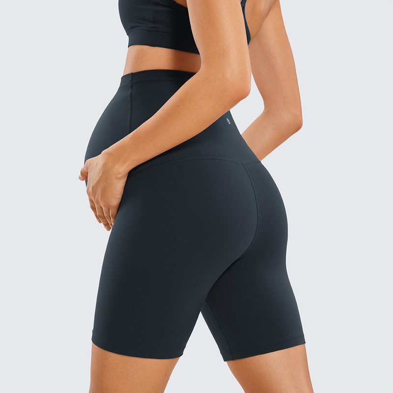 Naiste 6-tollised Butterluxe rasedad lühikesed püksid üle kõhu – võipehmed, ülikõrge vöökohaga treeningud Aktiivne riietus Jooga Raseduspüksid Sport