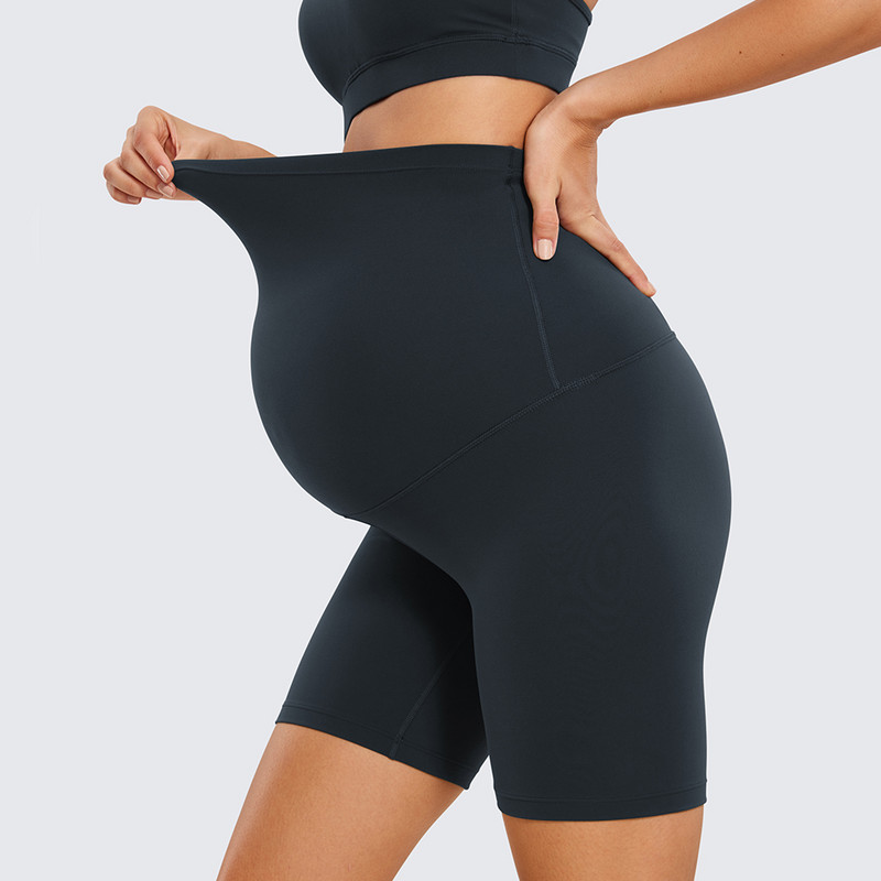 Naiste 6-tollised Butterluxe rasedad lühikesed püksid üle kõhu – võipehmed, ülikõrge vöökohaga treeningud Aktiivne riietus Jooga Raseduspüksid Sport