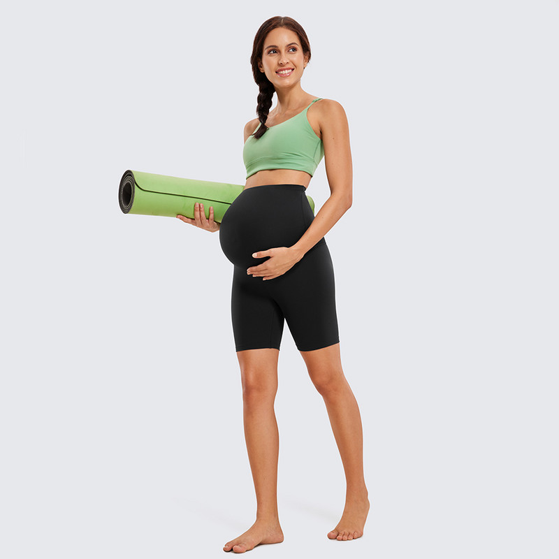 Naiste 6-tollised Butterluxe rasedad lühikesed püksid üle kõhu – võipehmed, ülikõrge vöökohaga treeningud Aktiivne riietus Jooga Raseduspüksid Sport