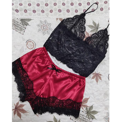 1 komplekt naiste pitsist magamisriided pesu topsid lühikesed püksid komplekt Babydoll pidžaama ööpesu S/M/L/XL/2XL/3XL uus värv