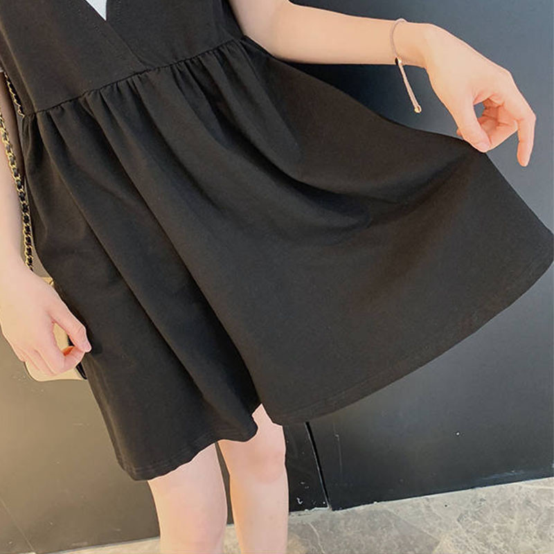 Naiste Rasedate Kleidid Suvised Must valged Riided Kandke Soild A Line Lahtine kleit Lühikeste varrukatega Raseda Riided Femme