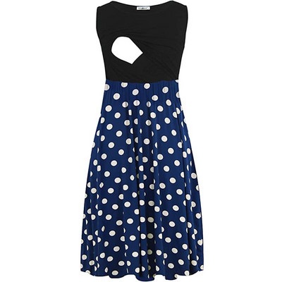 Sieviešu grūtniecība, bez piedurknēm, barošana, izšūšana vienkrāsainās kleitas grūtniecēm