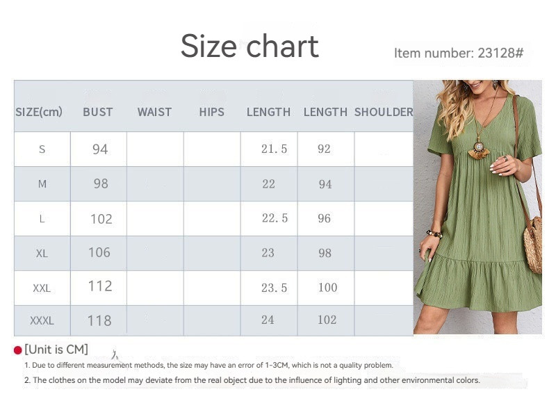 Sieviešu vasaras minikleita vienkrāsaina, īsām piedurknēm ar V kakla izgriezumu, sieviešu kroku volāniem ikdienišķas vintage brīvas kleitas, ērtas, elpojošas