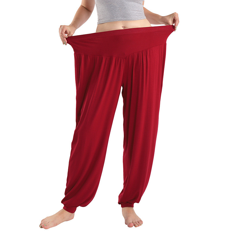 Lielizmēra 5XL 6XL pidžamas sievietēm Ikdienas brīvs modāls guļamveļa bikses pavasaris vasara elastīgs jostasvietas apakšstilba mājas apģērbs