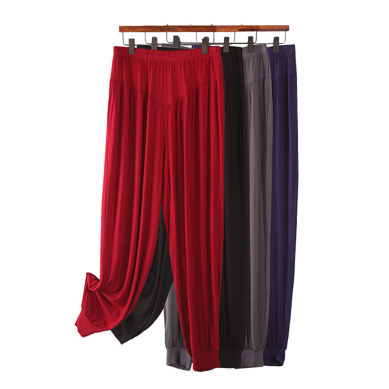 Lielizmēra 5XL 6XL pidžamas sievietēm Ikdienas brīvs modāls guļamveļa bikses pavasaris vasara elastīgs jostasvietas apakšstilba mājas apģērbs