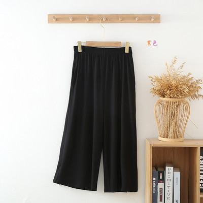 Novi ljetni ženski novi proizvod za 2023. Ženski capri pamučni hlače širokih nogavica Ice Silk Casual Capri kućne hlače Kratke hlače Udobne