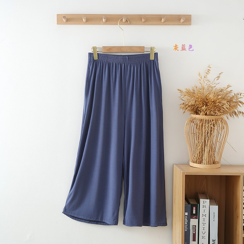 Novi ljetni ženski novi proizvod za 2023. Ženski capri pamučni hlače širokih nogavica Ice Silk Casual Capri kućne hlače Kratke hlače Udobne