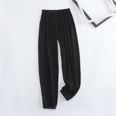 Pantaloni noi de primăvară și vară de damă 100% viscoză picior + drept casual, respirabil, comozi, pantaloni de dormit de acasă, drăguț