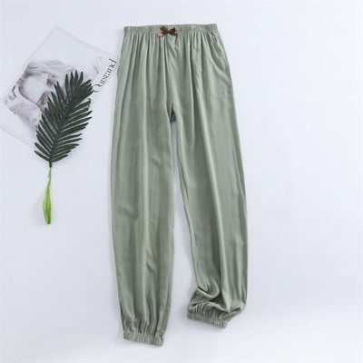 Pantaloni noi de primăvară și vară de damă 100% viscoză picior + drept casual, respirabil, comozi, pantaloni de dormit de acasă, drăguț