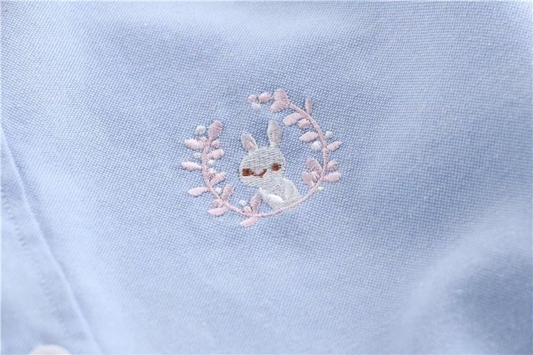 Bluze pentru femei de marcă Cămăși 2023 Nou Alb Albastru Broderie în stil casual Cămăși cu mânecă lungă Topuri pentru femei Bluza în stil artistic