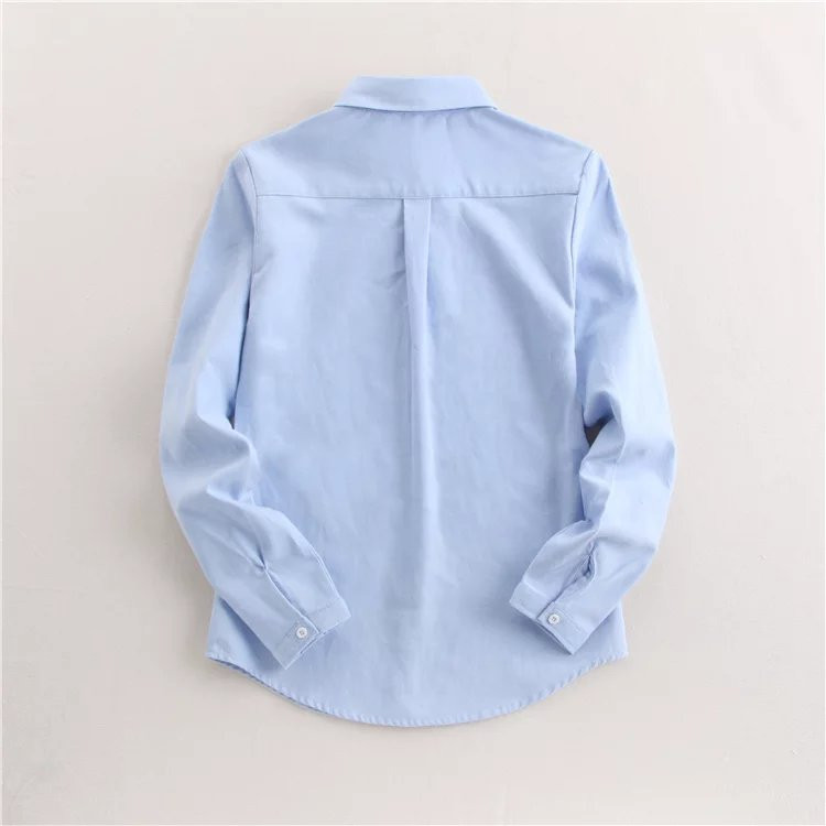 Bluze pentru femei de marcă Cămăși 2023 Nou Alb Albastru Broderie în stil casual Cămăși cu mânecă lungă Topuri pentru femei Bluza în stil artistic