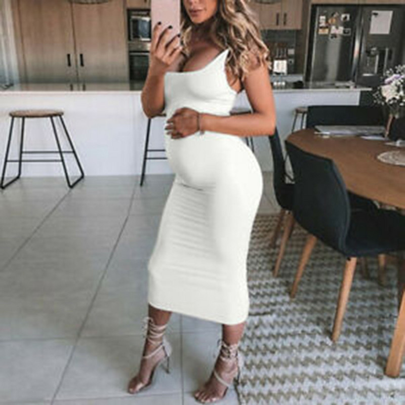 Sieviešu kleita grūtniecēm un grūtnieču apģērbi grūtniecēm, masīvi bez piedurknēm, ikdienas mīkstas vestes