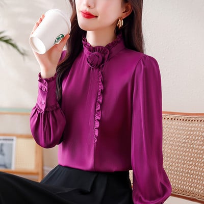 purpursarkani krekli sieviešu zaļie topi