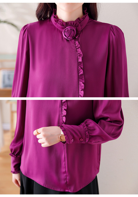 purpursarkani krekli sieviešu zaļie topi