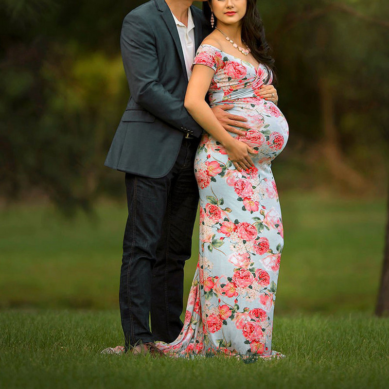 2023. Cvjetne duge maksi haljine za trudnice, trudničke haljine, fotografije, fotografije, odjeća za trudnice, ljetni sarafan za plažu