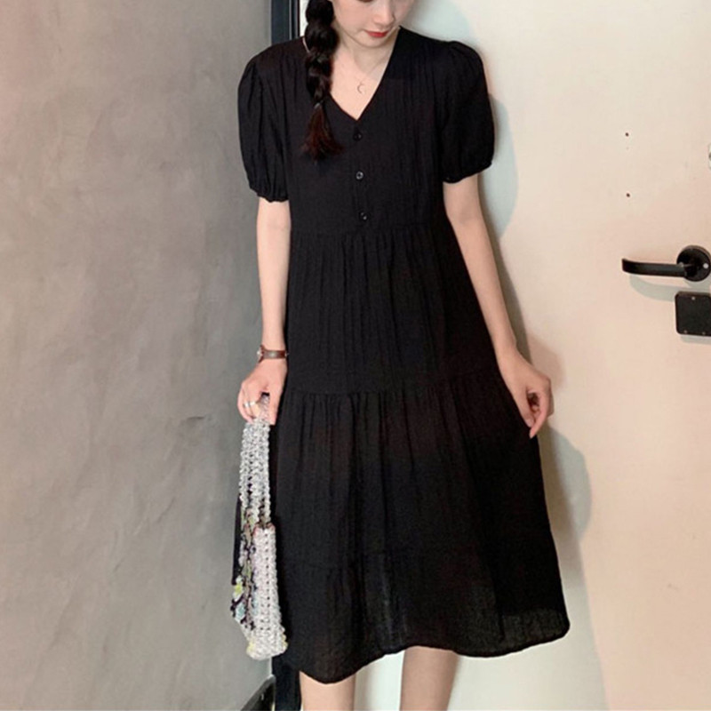 2023. gada modes grūtnieču vasaras ar V veida kakla izgriezumu, brīvas liela izmēra kleitas vienkrāsainas grūtnieces kleitas ar augstu vidukli, brīvas drēbes