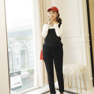 Kevad-sügis Rasedus Velvetist rinnatükipüksid lahtised vabad vabad rasedad, ühes tükis püksirihmaga kombinesoon, rihmaga püksid, ülisuured