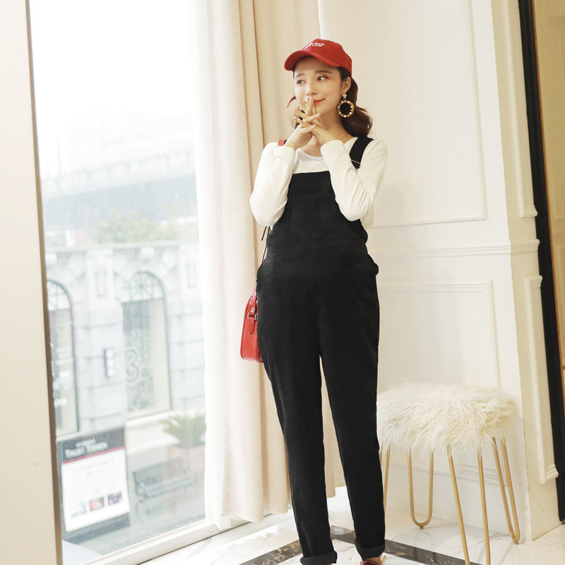 Kevad-sügis Rasedus Velvetist rinnatükipüksid lahtised vabad vabad rasedad, ühes tükis püksirihmaga kombinesoon, rihmaga püksid, ülisuured