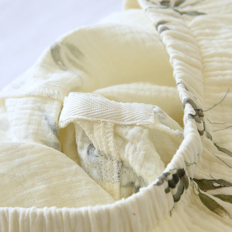 2024. gada japāņu vasara, jauni sieviešu šorti, 100% kokvilnas krepa pidžamas bikses, plānas brīvas ceturtdaļas bikses mājas šorti, dāmu apakšas