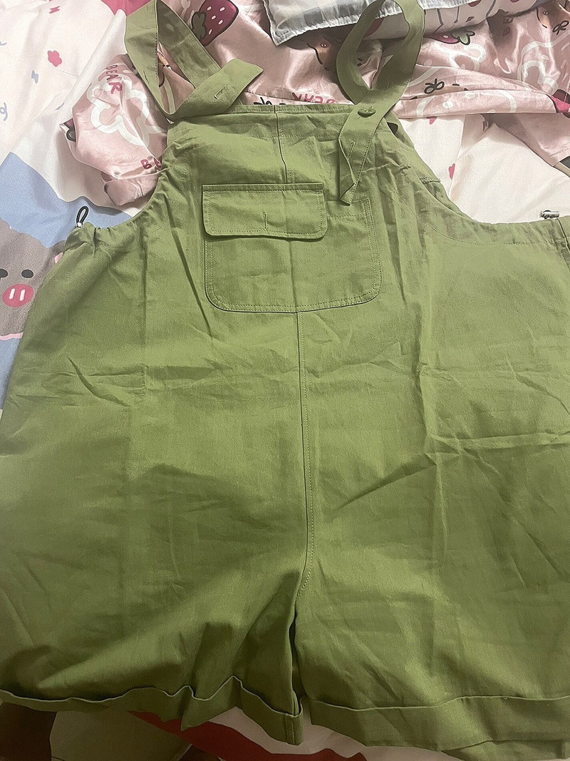 Salopete de maternitate de vară, mărimi mari, cu buzunar, cu șnur, salopete pentru femei însărcinate, salopete largi, picioare largi, verde