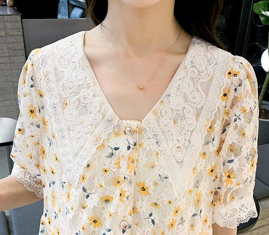 Slatke čipkaste male svježe trudničke haljine za trudnice Odjeća Nova ljetna trudnička haljina kratkih rukava Odjeća za trudnice