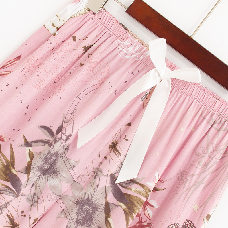 Nagy méretű S-3XL Divatos nyomott női pizsama rövidnadrág kényelmes viszkóz szövettel éjszakai viselethez Pj nadrág