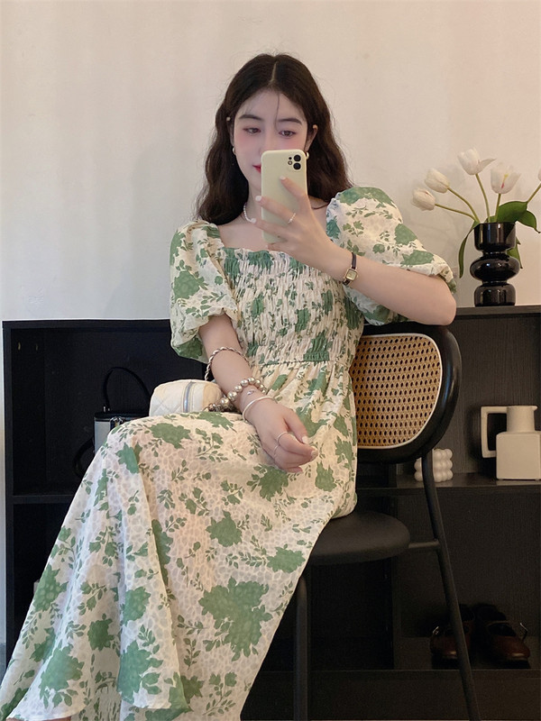 Liela izmēra grūtniecei ziedu kleita, izstiepta ar augstu jostasvietu Modes apdruka Grūtnieču pludmales kleita, brīva grūtniecības apģērbi brīvdienām