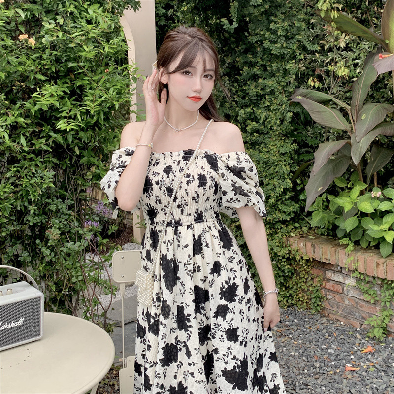 Liela izmēra grūtniecei ziedu kleita, izstiepta ar augstu jostasvietu Modes apdruka Grūtnieču pludmales kleita, brīva grūtniecības apģērbi brīvdienām